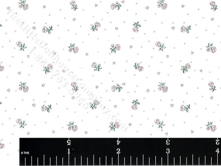 (image for) Petite Fleur Miniature Wallpaper for Dollhouses - Blue