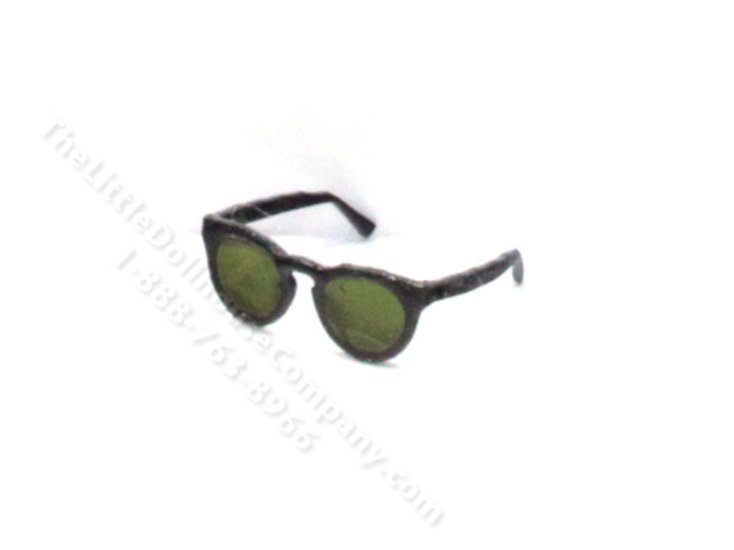 (image for) Miniature Black and Green Sunglasses for Dollhouses