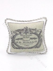 (image for) Miniature Pillow With French Vintage Print By Judith Blondell