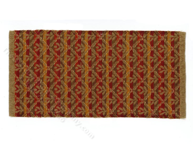 (image for) Miniature Striped Leaf Lattice Rug for Dollhouses