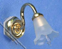 (image for) Dollhouse Scale Model 12v Wired Tulip Wall Sconce