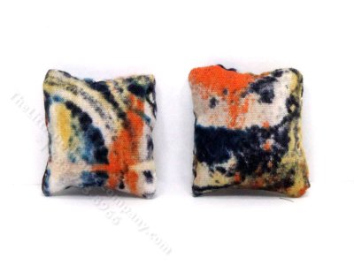 (image for) Miniature Pair of Colourful Abstract Pillows for Dollhouses