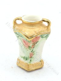 (image for) Miniature Rose and Gold Vase by Janice Crawley