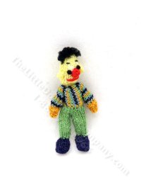 (image for) Miniature Handknit Sesame Street Bert Doll by Helen Palenski