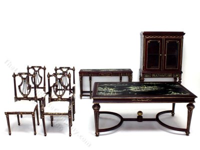 (image for) Miniature 7 Pc. Chinoiserie Dining Set