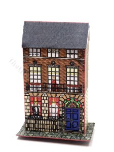 (image for) As Is Miniature Paper Dollhouse without Dolls - Townhouse
