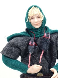 (image for) Miniature Full Scale Medieval Rat Catcher Doll