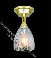 (image for) Dollhouse Scale Model 12V Plug In Glass Vase Ceiling Lamp