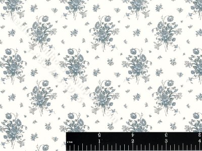 (image for) Rio Dante Pattern Miniature Wallpaper for Dollhouses - Blue