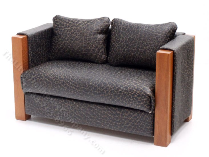 (image for) Miniature Art Deco Sofa for Dollhouses