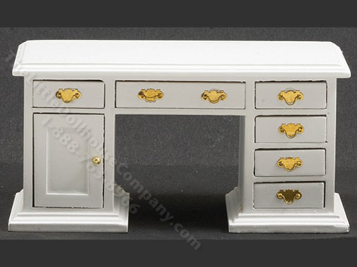 (image for) Miniature White Desk for Dollhouses