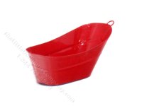 (image for) Miniature Red Metal Tub for Dollhouses