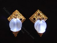 (image for) 1:48 Scale Miniature 3V Pair of Orb Sconces for Dollhouses