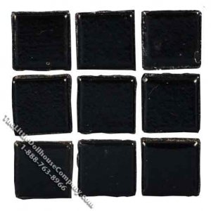 (image for) Miniature Black Glass Mosaic Tile Sheet (Discontinued)
