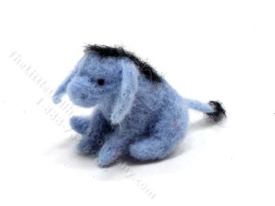 (image for) Miniature Felted Eeyore by Trace Goldfarb