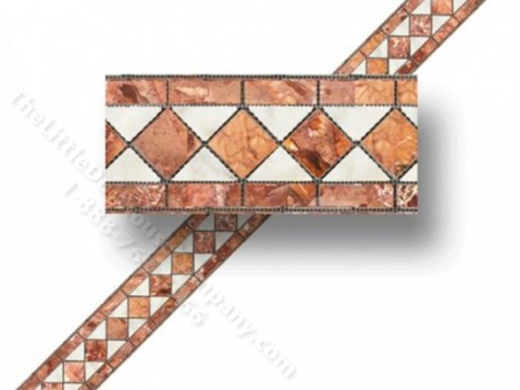 (image for) 1:24 Scale Dollhouse Faux Marble Wallpaper Border