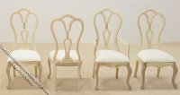 (image for) Miniature Unfinished 5pc Dining Room Set for Dollhouses