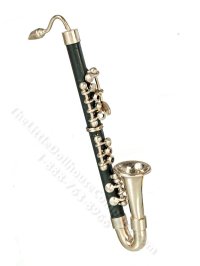 (image for) Miniature Black Bass Clarinet for Dollhouses
