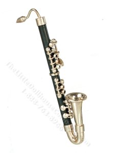 (image for) Miniature Black Bass Clarinet for Dollhouses
