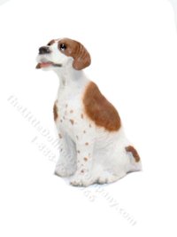 (image for) Miniature Brown and White Pointer for Dollhouses