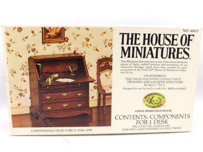 (image for) Miniature Unfinished Chippendale Desk Kit