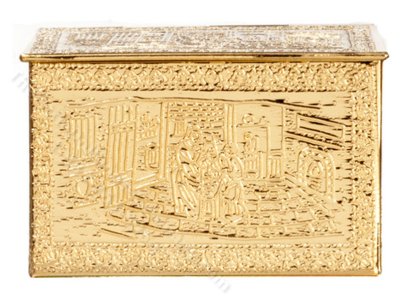 (image for) Miniature Brass Log Box for Dollhouses