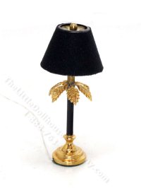 (image for) Miniature Black Shade Table Lamp for Dollhouses