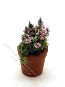 (image for) Miniature 1-1/4" Potted Flower Arrangement in Terracotta Pot