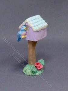 (image for) Miniature Resin Birdhouse for Dollhouses