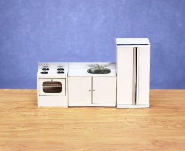 (image for) Dollhouse Miniature Modern Kitchen Set, 3pc