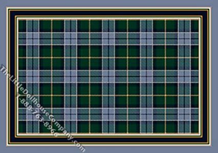 (image for) Dollhouse Scale Model Medium Sized Plaid Rug