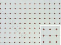 (image for) Dollhouse Scale Model Terracotta & White Octagon Vinyl Flooring