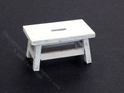 (image for) Dollhouse Miniature White Stool