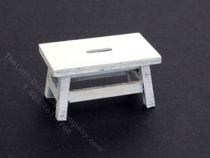 (image for) Dollhouse Miniature White Stool