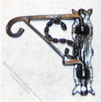 (image for) Miniature Plant Hanger, Swivel, Black for Dollhouses