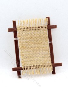 (image for) Miniature Vintage Rustic Woven Wall Hanging