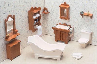 (image for) DIY Dollhouse Furniture - The Bathroom Kit