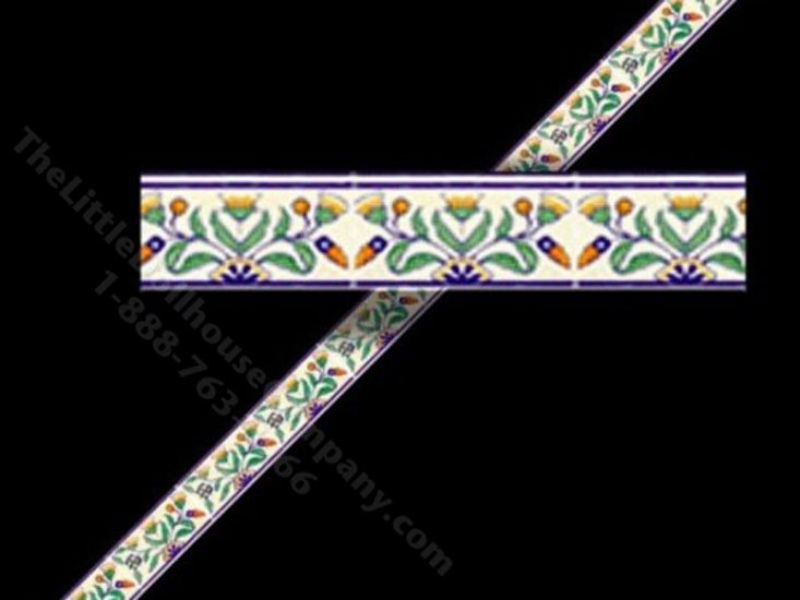 (image for) 1:24 Scale Dollhouse Faux Marble Wallpaper Border