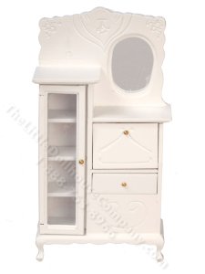 (image for) Miniature White Side-by-Side for Dollhouses