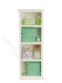 (image for) Miniature Bathroom Cabinet Unit with Light Green Towels