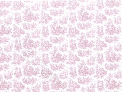 (image for) Dollhouse Miniature Wallpaper - Pink Toile