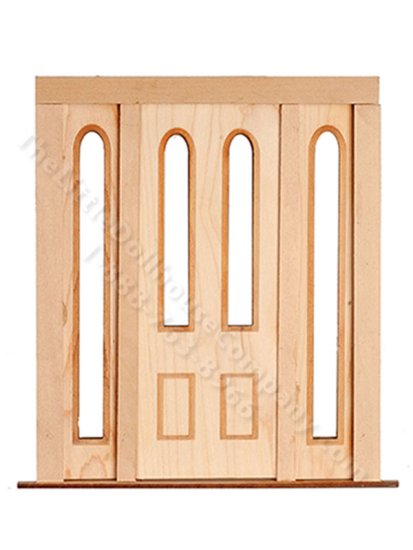 (image for) Dollhouse 2 Glass Cutout Door with Sidelights