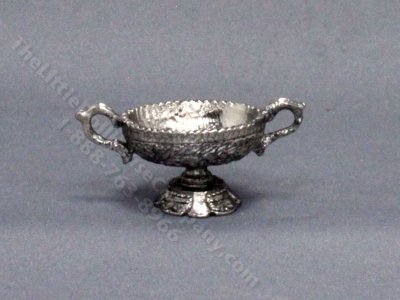 (image for) Miniature Silver Fruit Bowl for Dollhouses