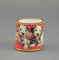 (image for) Dollhouse Scale Model Dalmatian Waste Basket