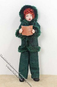(image for) Red Haired Girl Wearing a Green Winter Outfit by Patsy Thomas