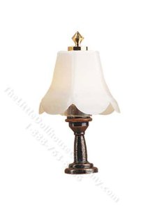 (image for) Miniature 12V Scalloped Table Lamp for Dollhouses