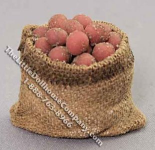 (image for) Miniature 1/2 Scale Sack of Red Potatoes By Charlotte Willmott