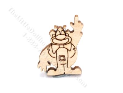 (image for) Miniature Wooden Clown Applique for Dollhouses