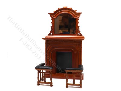 (image for) Miniature Club Fender Hearth Bench Set for Dollhouses