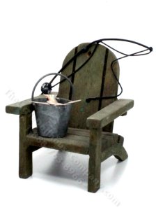 (image for) Miniature Handmade Adirondack Fishing Chair for Dollhouses